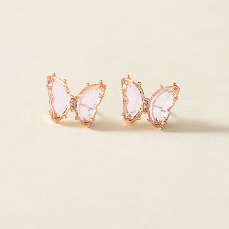 New Gold-plated Crystal Butterfly Necklace