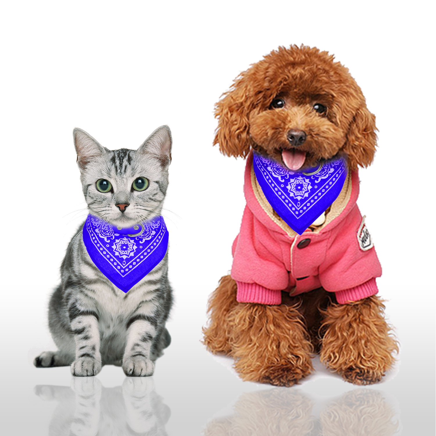1Pc Adjustable Bandana Leather Pet Collar Triangle Scarf