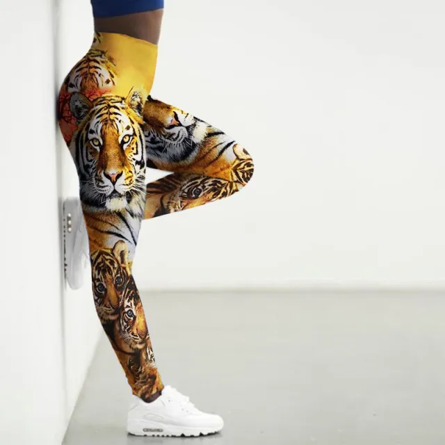 Printed Animal Bodysuit Yoga Pants Gym Wear L - Shop at LoveMi