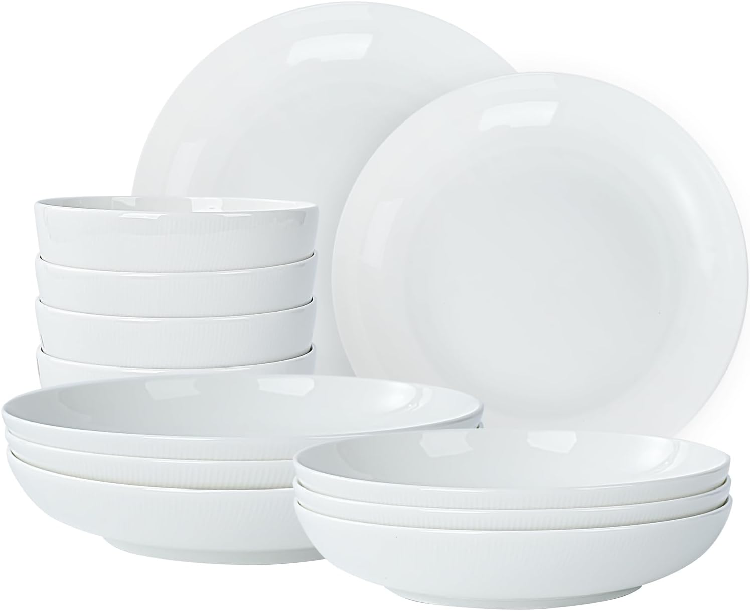 Service de table setaria bone china, 12 pièces, service pour 4, assiettes, plats – Image 7