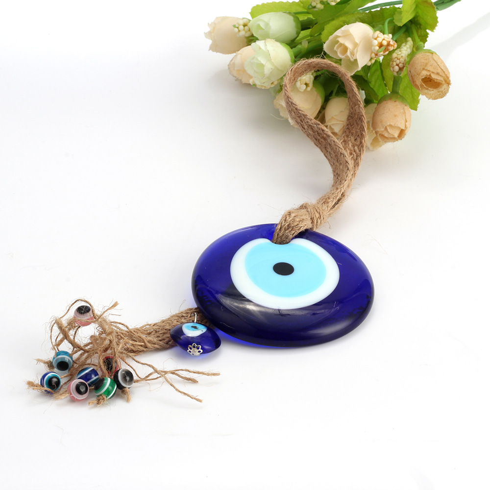 Colorful Wall Hanging Blue Eye Key Pendant