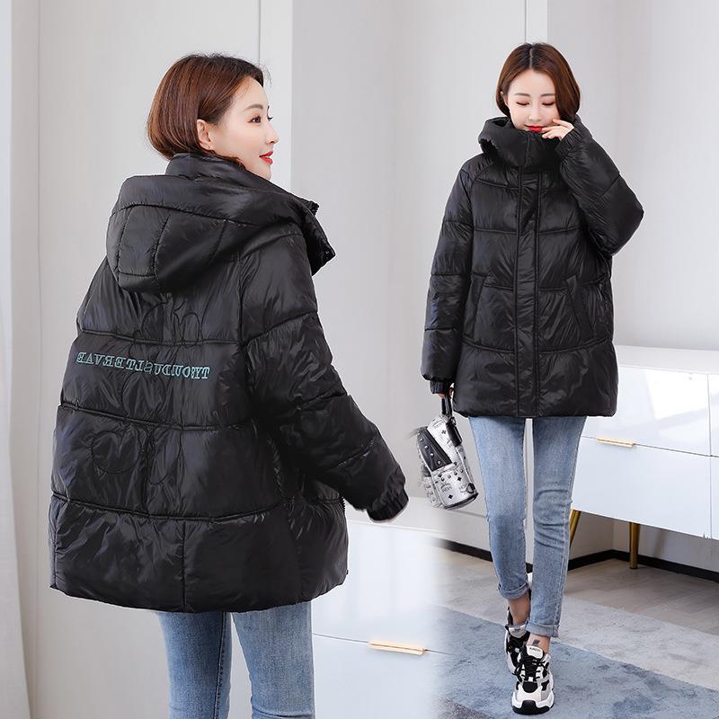 Plus Fat Plus Size Winter Padded Jacket Fat MM Down Cotton Black - Shop at LoveMi