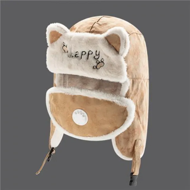 Women's Winter Cycling Warm Windproof Pullover Hat Khaki - Shop at LoveMi