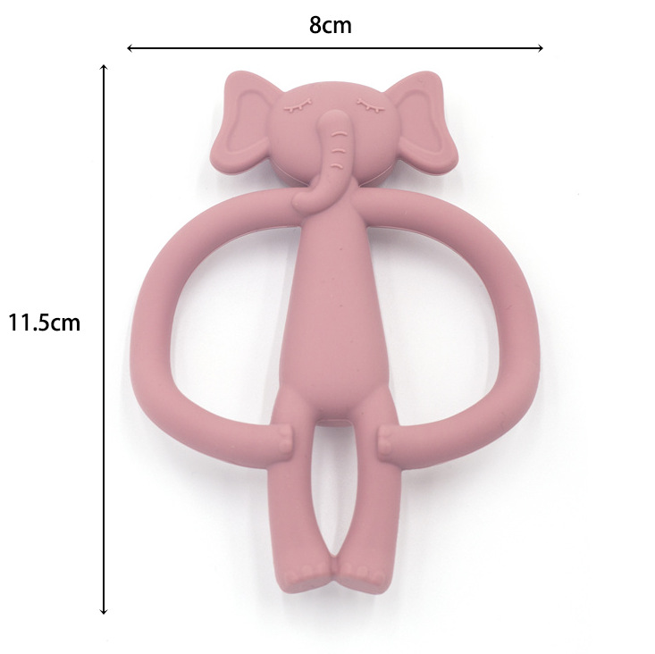 Title 4, Teether Baby Bunny Molar Rod Baby Elephant Sili...