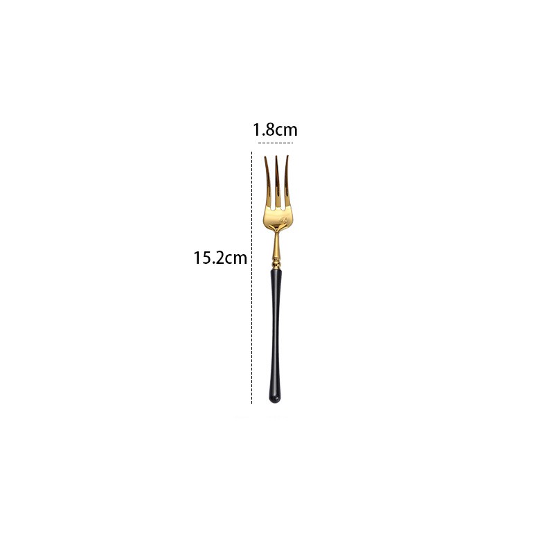 Cake Fork Black Gold