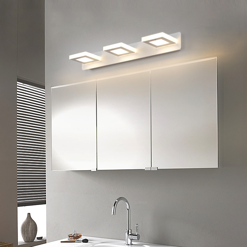 Title 3, Simple and modern bathroom mirror with eye prot...