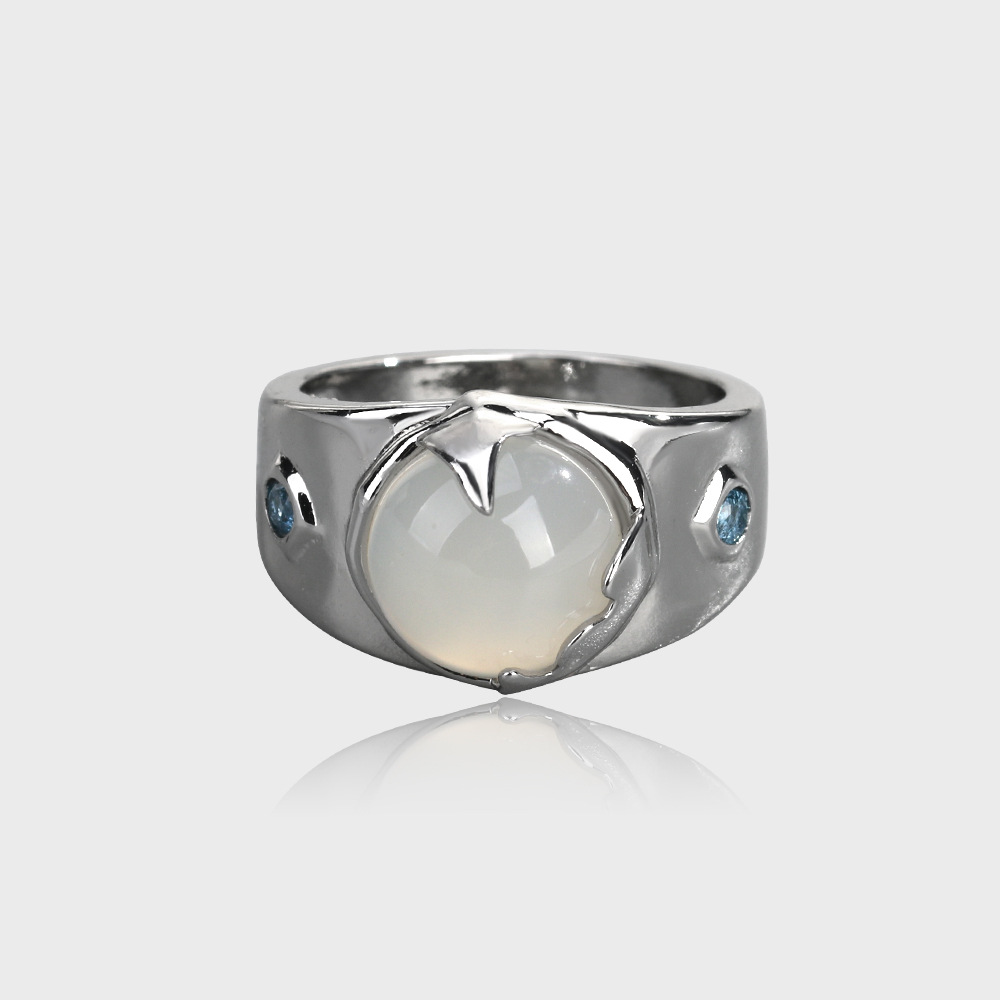 Opal Moonstone Ring Women's Design Feels Cool