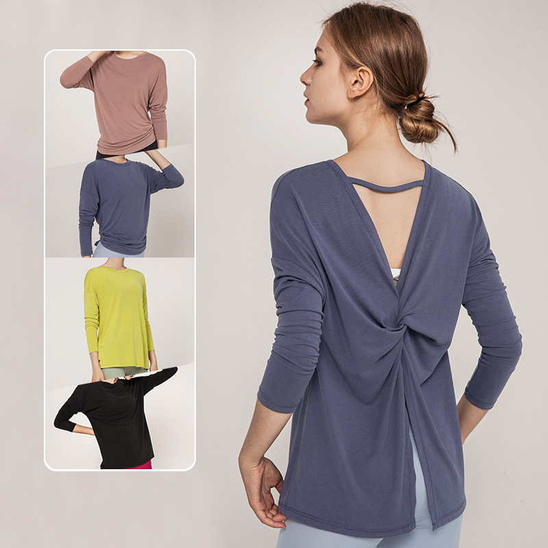 Yoga Wear Long Sleeve Blouse Female Spring