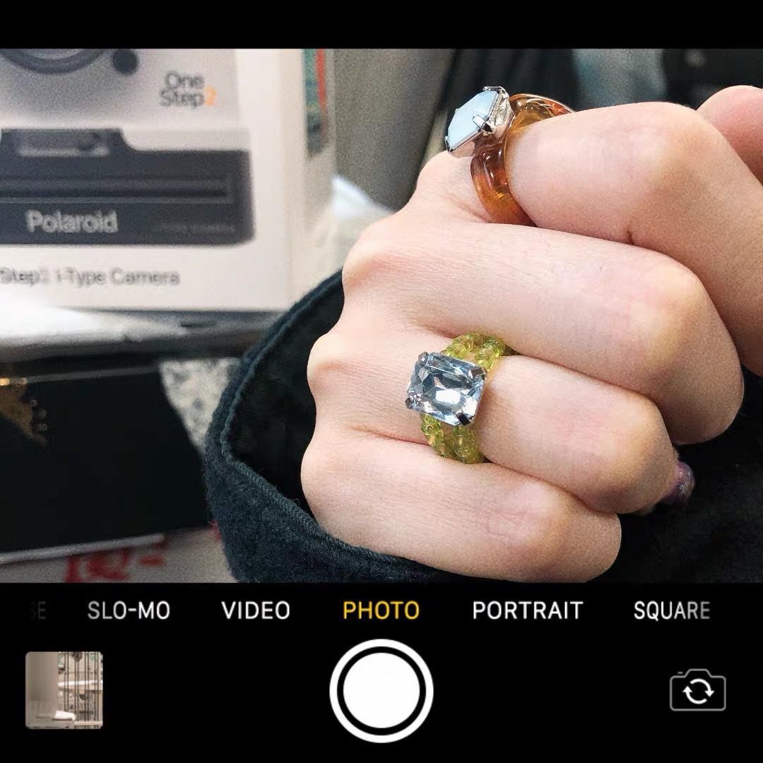 The Same Type Of Acrylic Ring Irregular Color Ins Temperament Sweet Ring