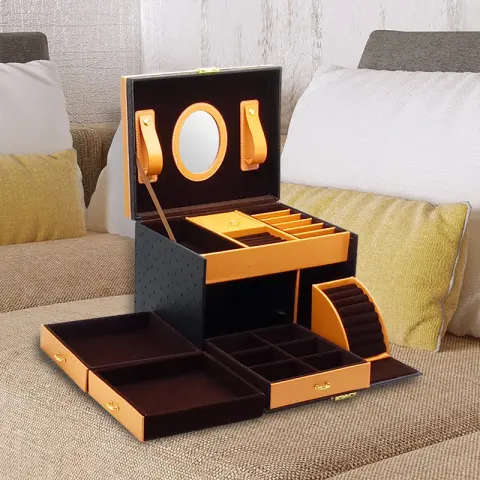 Leather Jewelry Storage Drawer High-end Box