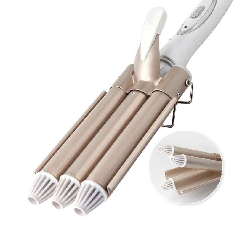 Three tube Water Corrugated Egg Roll Head Large Curling Iron Au - Shop at LoveMi