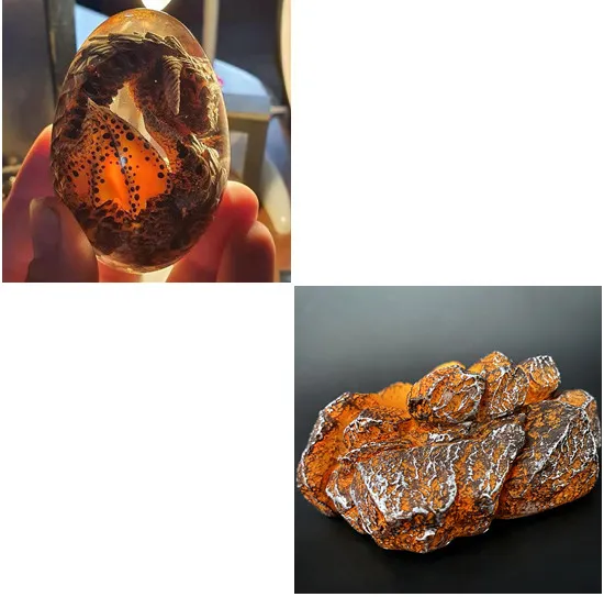 Lava Dragon Egg Desktop Decoration Dinosaur Egg Resin Crafts Package L - Shop at LoveMi