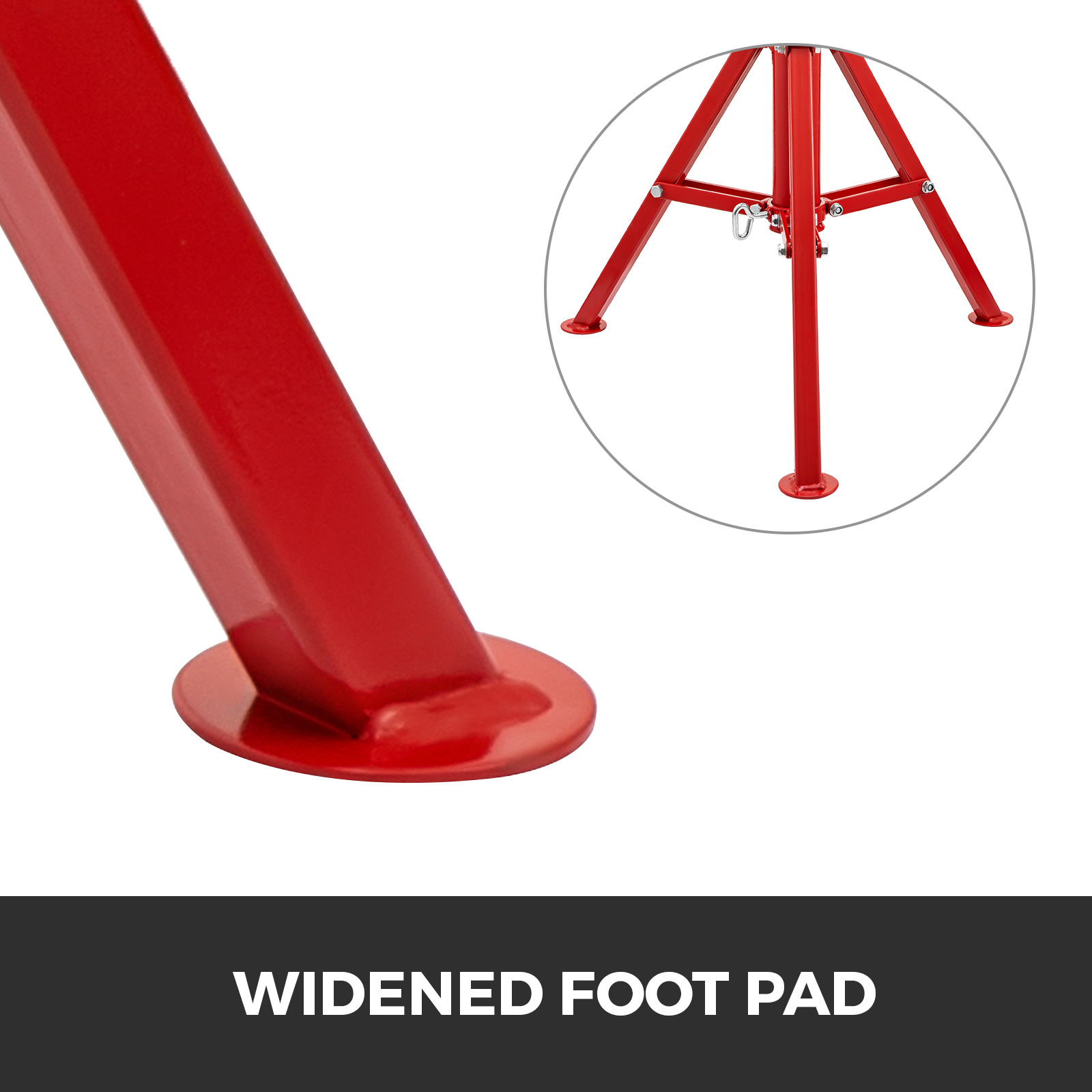VEVOR V Head Pipe Stand Capacity, Adjustable Height Load Capacity, Portable Folding Pipe Stands, Carbon Steel Body More Durable image 4