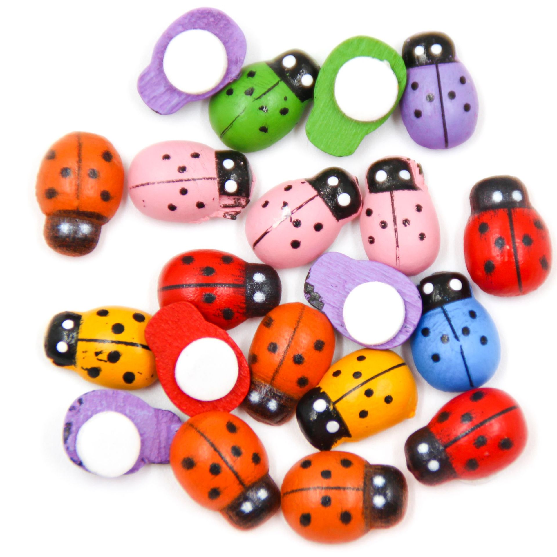 DIY Colorful 7-star Ladybird Button Cartoon Children's Color Painting
