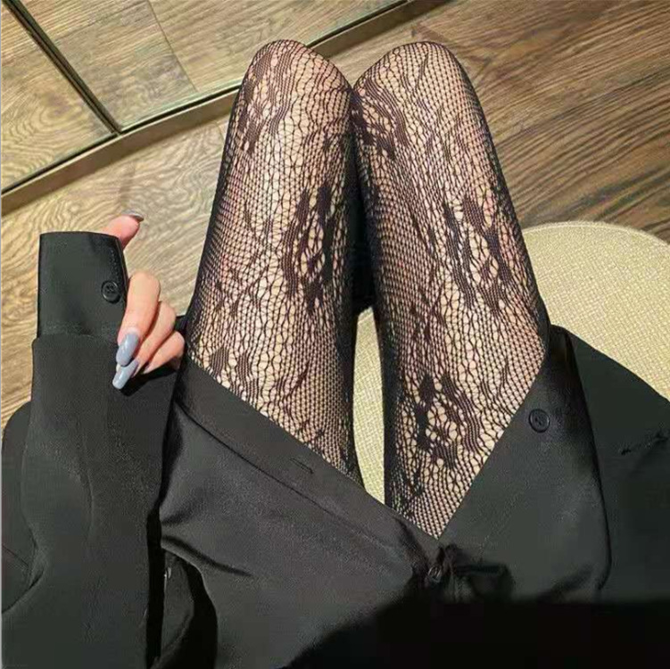Women's Fashion Love Pattern Fishnet Socks - Image 6