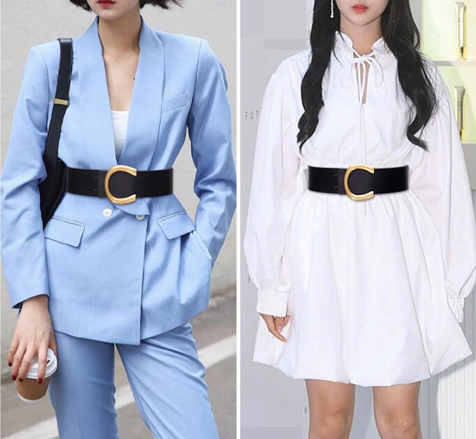 Coat Wide Belt Ladies Decorative Fashion Matching Dress