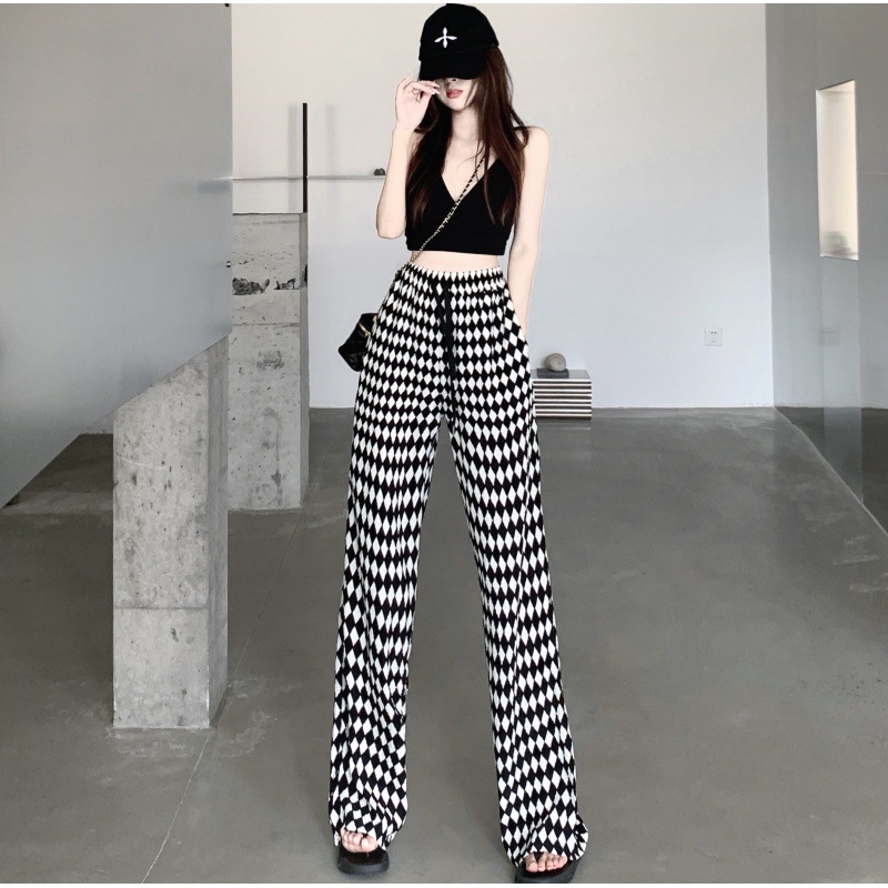 Title 3, Temperament Pleated High Waist Wide Leg Pants o...