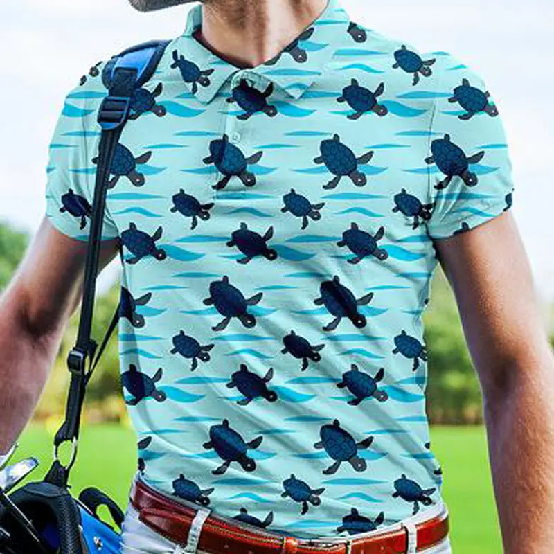 Summer New Polo Shirt 3D Printed Casual Short Sleeved Men's Clothing
