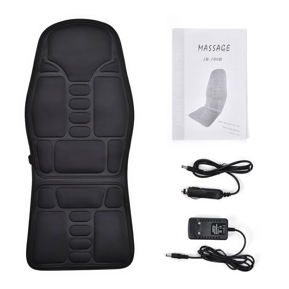 Massage Cushion Full Back Car Home Chair Seat Pad Mat 8 Modes Neck Heat Massager