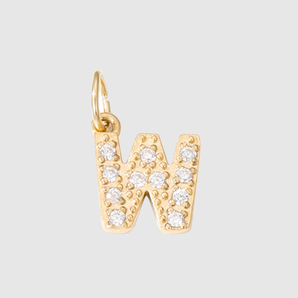 1 Piece 304 Stainless Steel Zircon Ion Plating 14K Gold Real Plated Letter Number Polished Stretch Adjustable Pendant DIY Jewelry Accessories 27