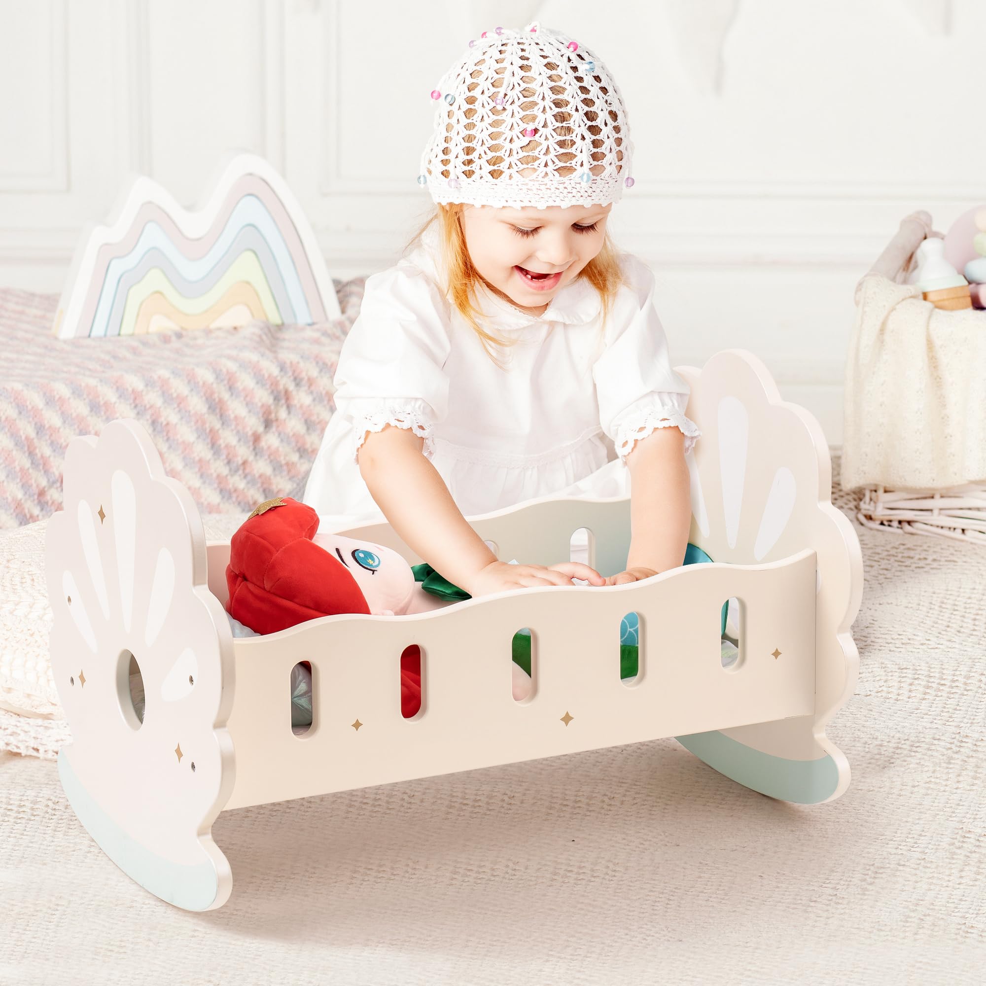 baby-doll-crib-baby-doll-bed-doll-rocking-cradle-baby-doll-accessories-furniture-with-bedding-for-18-inch-dolls