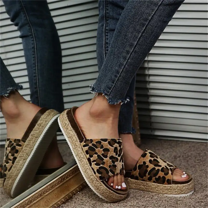 Outer Wear Hemp Rope Bottom Beach Sandals And Slippers