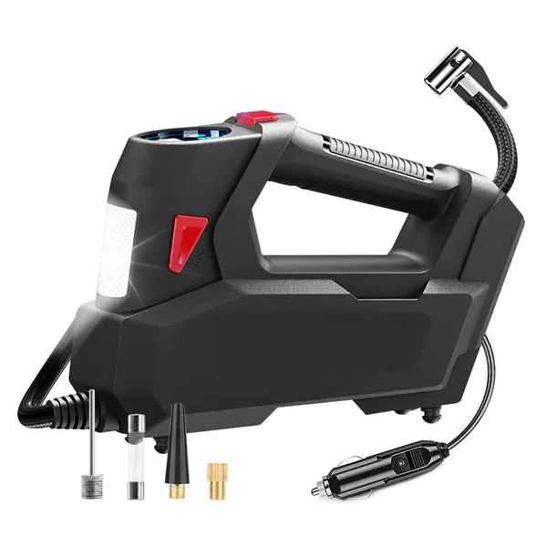 Portable Tire Inflator 120 PSI Maximum 90W Powered Tire With Digital Display LED Light — foto 2