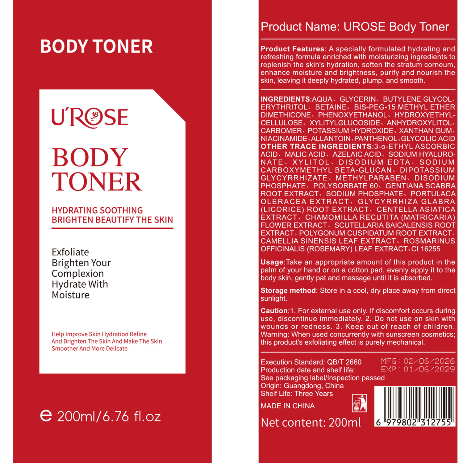 UROSE Body Toner 200ml