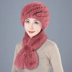 Thicken Warm Mother Scarf And Western Style Woolen - Rose Red - View 1