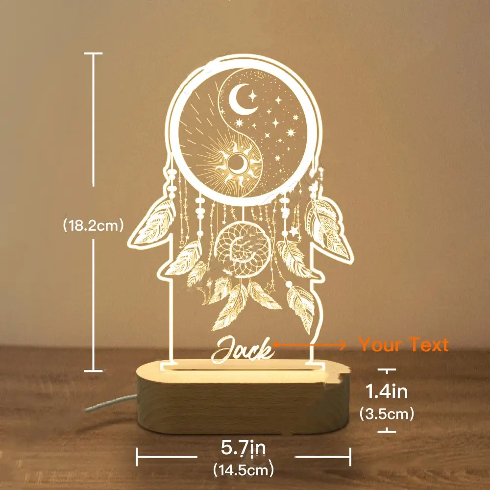 Acrylic Plug-in Led Bedside Lamp