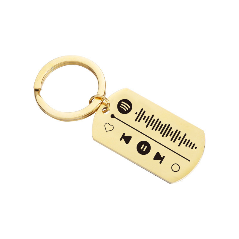 Mirror Stainless Steel Personality Simple Keychain