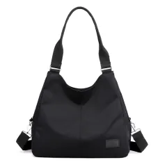 Ladies Shoulder Bag Large Capacity Casual Handbag - Black - View 1