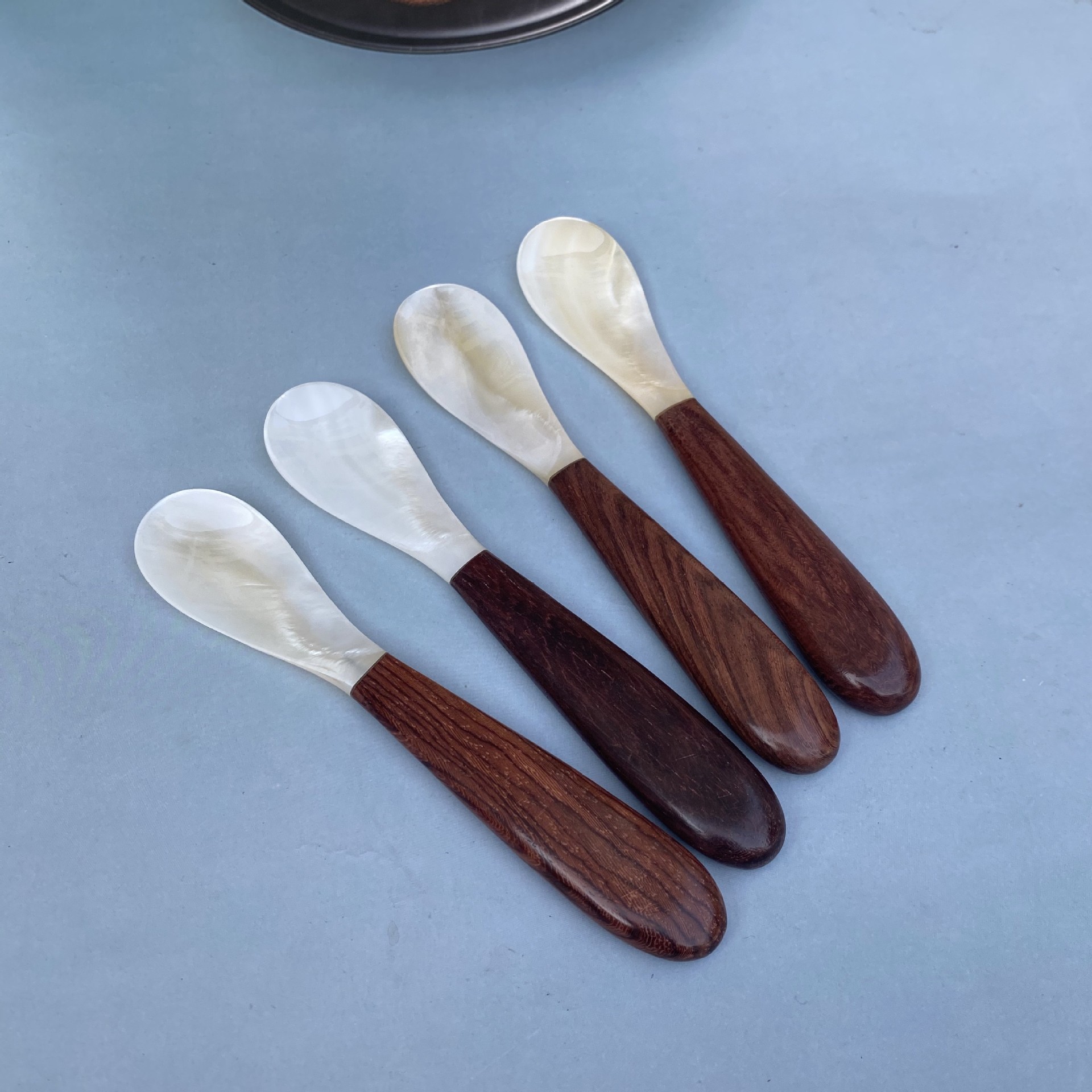 Title 5, Shell Redwood Handle Spoon And Fork Set