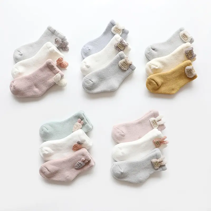 Mesh Cartoon Twist Striped Baby Socks