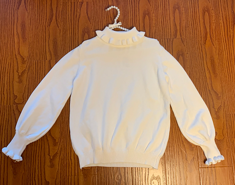 Soft Girl Small Turtleneck Lace Sweater Lolita Inside The Winter Lotus Leaf Top Basic Inside