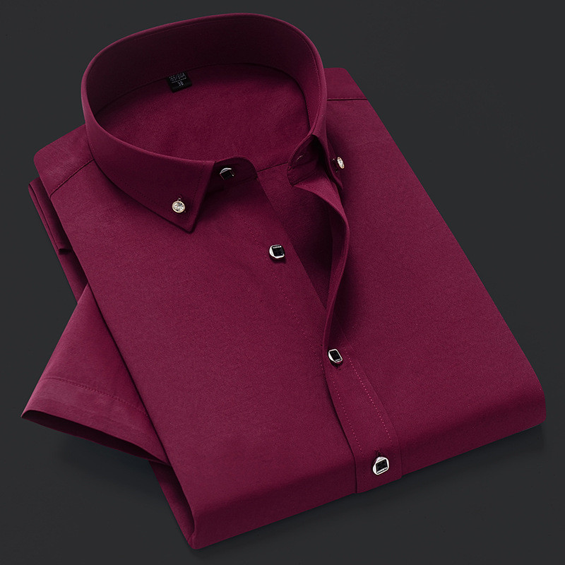 Summer Youth Men's Short-sleeved White Shirt Overalls