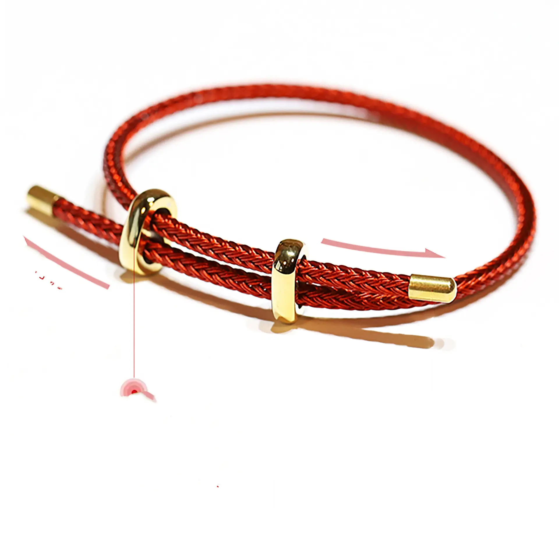 Adjustable Milanese Cord Leather Cord Wire