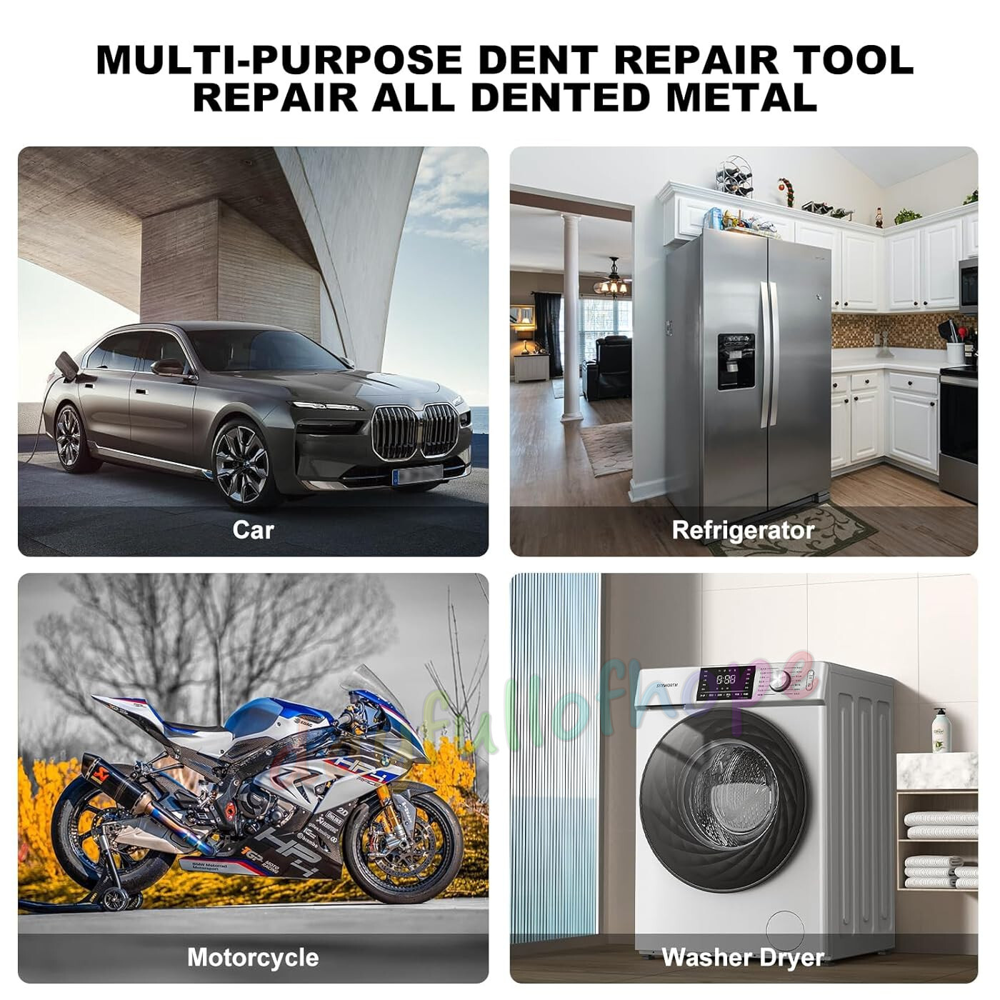 PDR Tools Car Paintless Kit Dent Puller Lifter Repair Removal Hail Tabs Glue Gun