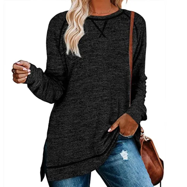 Autumn And Winter European And American Sources Women's Solid Color Sweater Grey Black - Shop at LoveMi