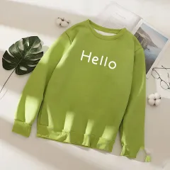 Winter Warm Top Women's Bottoming Shirt Loose Plus Velvet Thickened Sweater - Green - View 1