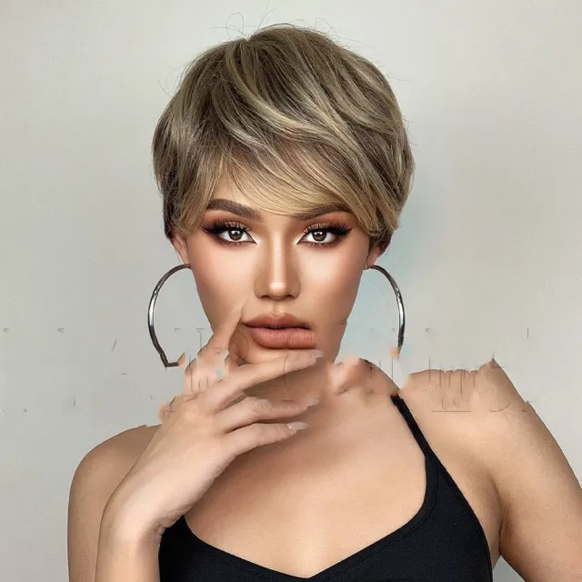 Reversed Style With Six Colors And Short Straight Hair Wig Ss1271 - Shop at LoveMi