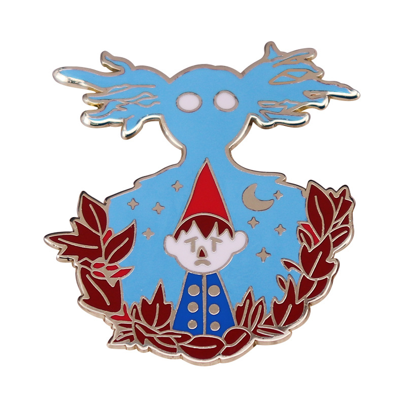 Cartoon Boy and Beast Brooch