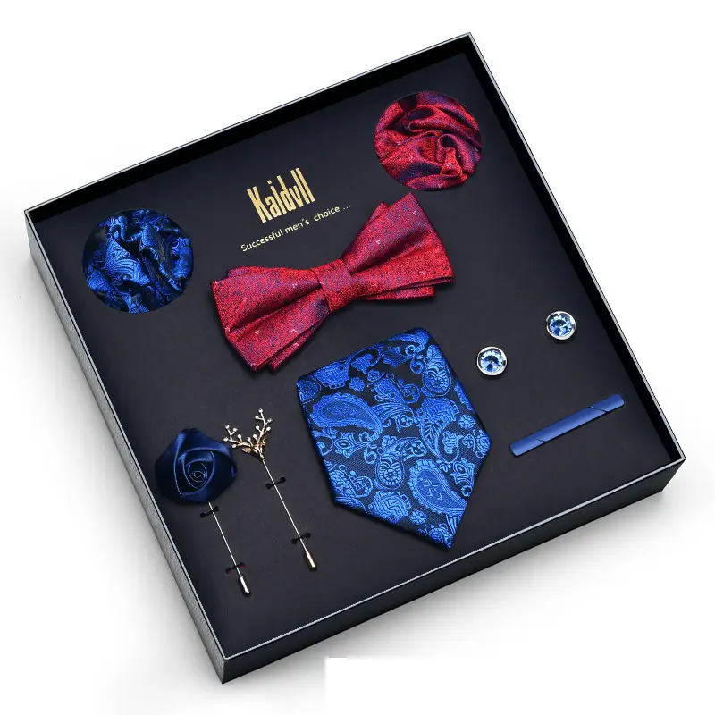 Eight Piece Tie Square Bow Tie Brooch
