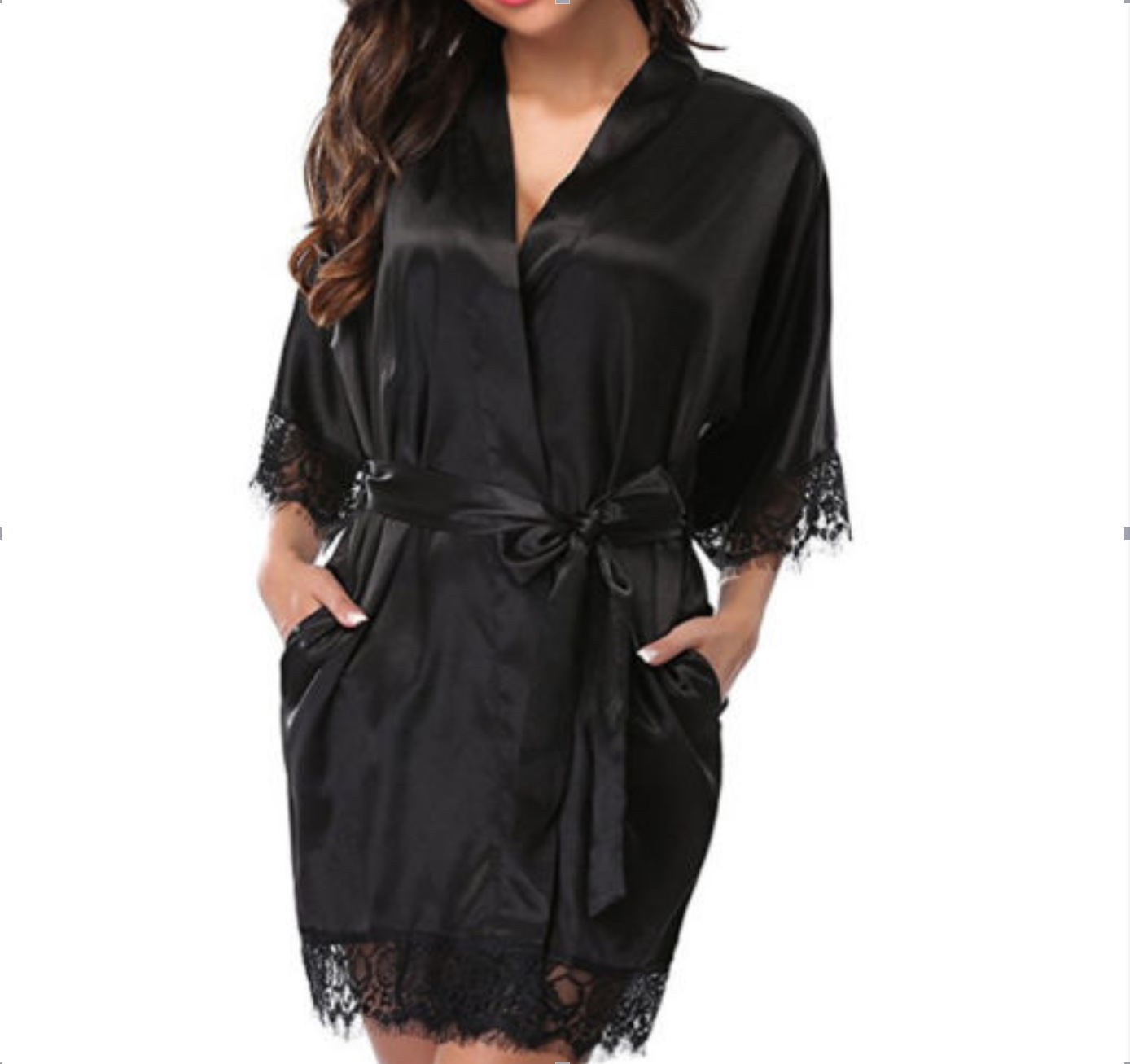 Title 4, Sexy nightdress with ice silk bathrobe