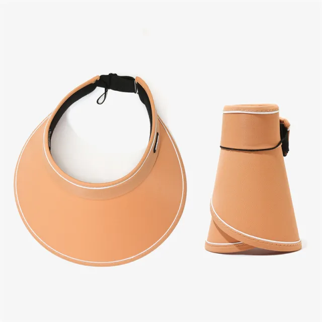 Portable Foldable Sunhat Summer Outdoor Big Empty Top Uv Sun Protection Hat Orange - Shop at LoveMi