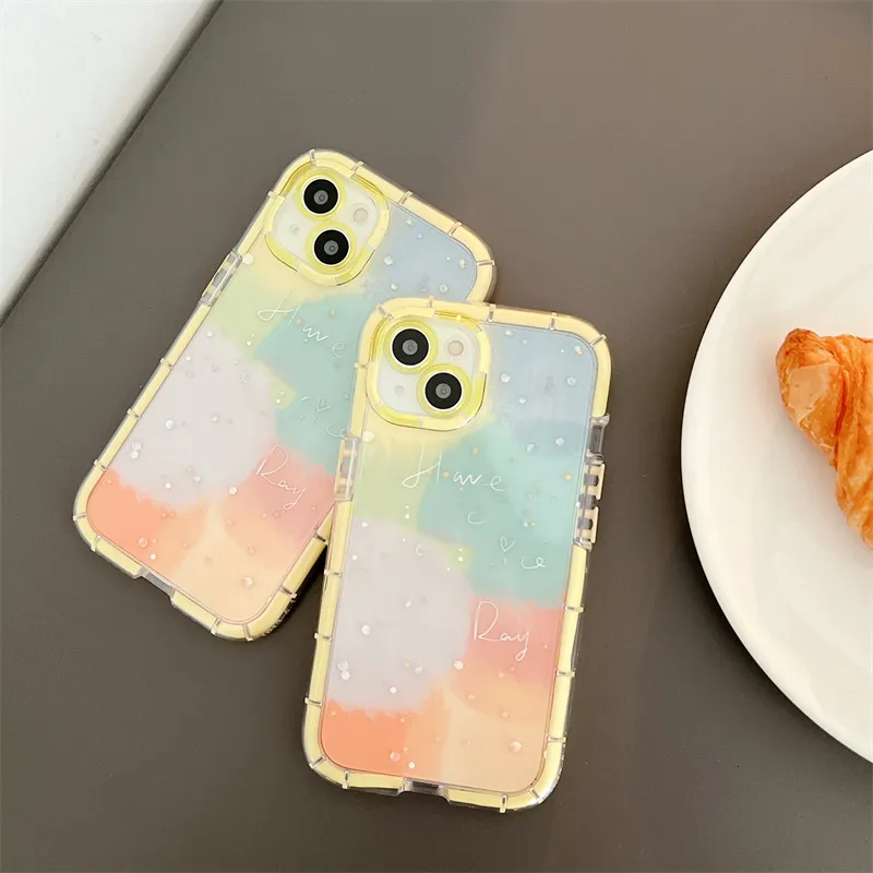 Minimalist Contrast Color Ip 14 Silicone Phone Case – image 3