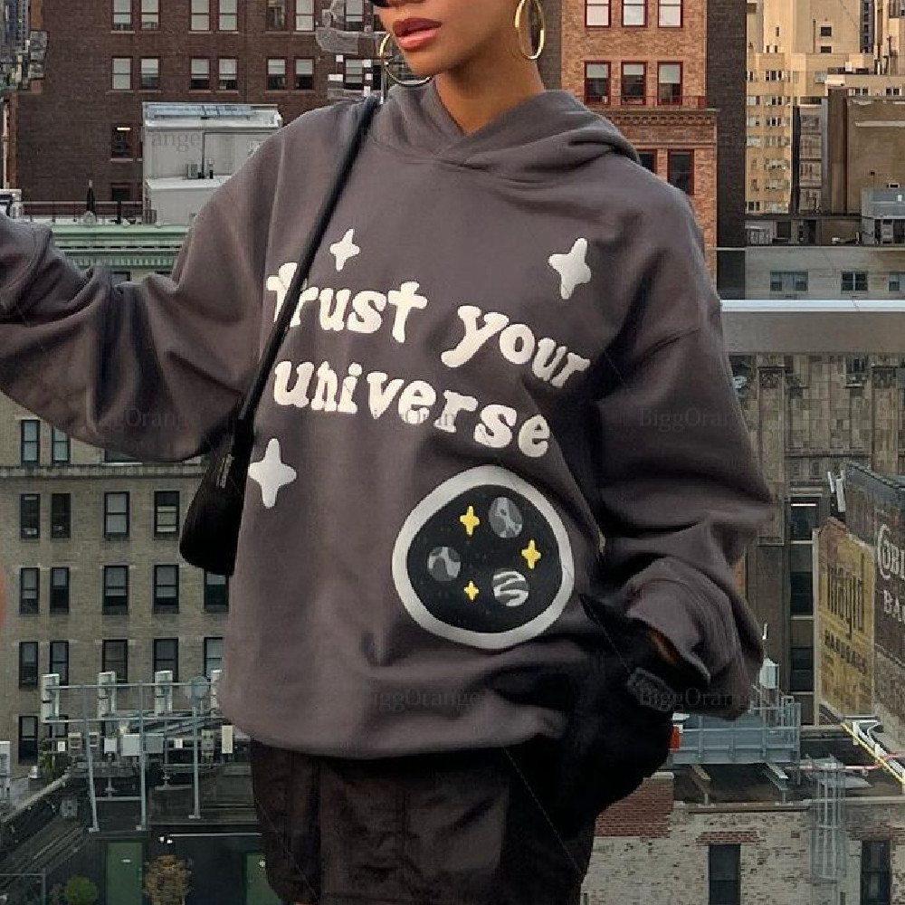 Printed Loose Fitting Casual Sweater