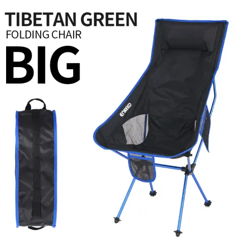 Moon Chair Heightening Large Fishing Folding Camping Back Aluminum