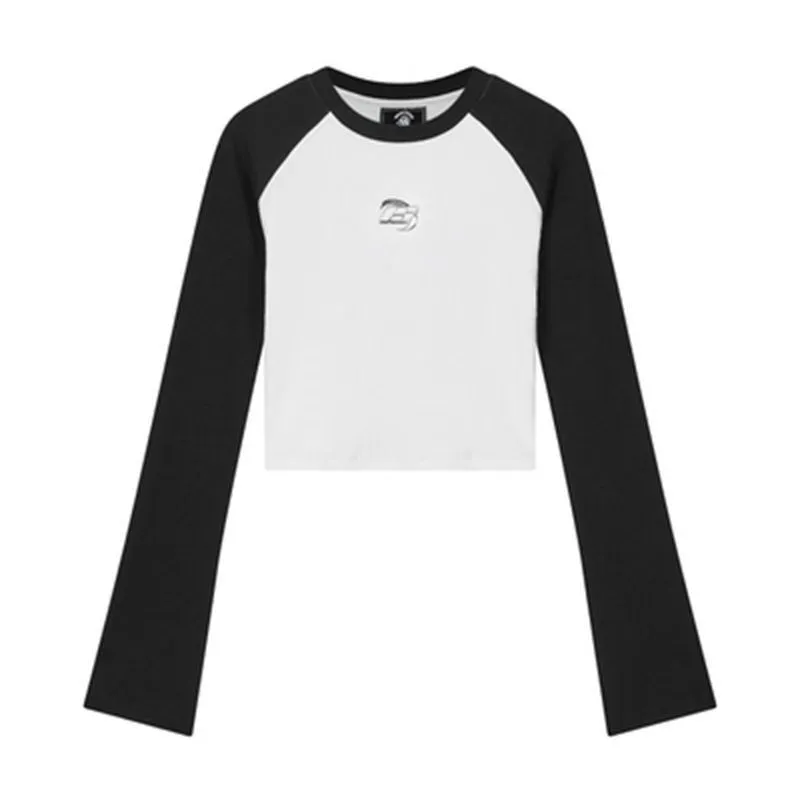 Women's High Waist Short Slim Bodice Top - Black And White