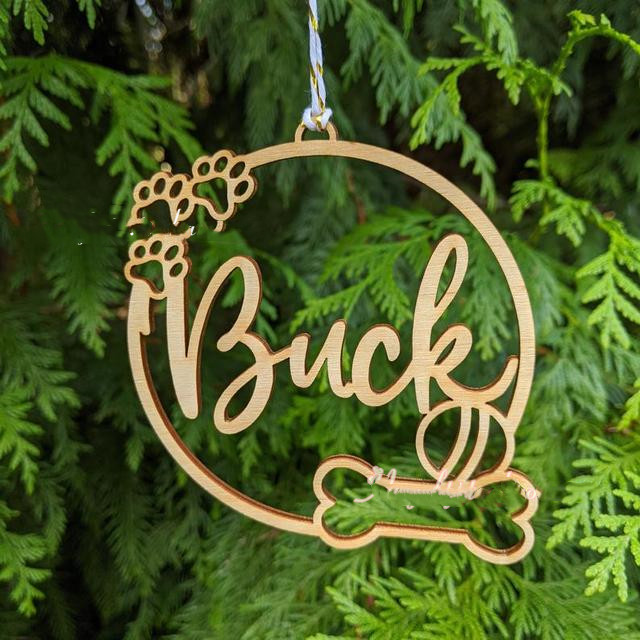 Customized year christmas ornaments gift name tag (1 style)